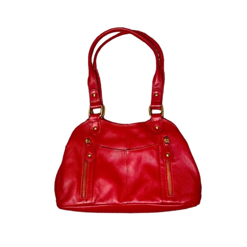 Candy apple red great American 100% leather purse